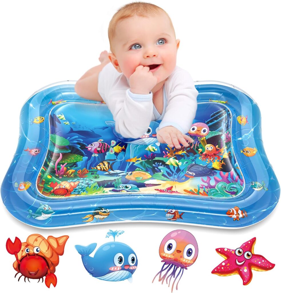 Infinno Inflatable Tummy Time Mat Premium Baby Water Play Mat for Infants and Toddlers Baby Toys for 3 to 24 Months, Strengthen Your Baby's Muscles